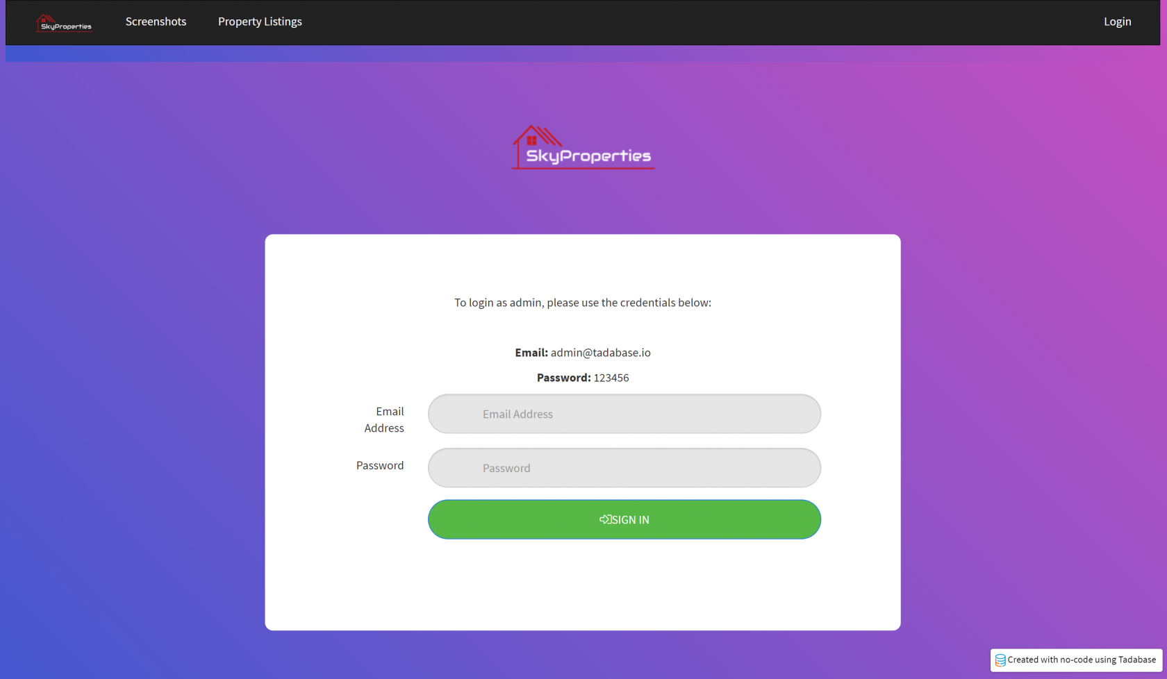 Login Tadabase Login Tadabase